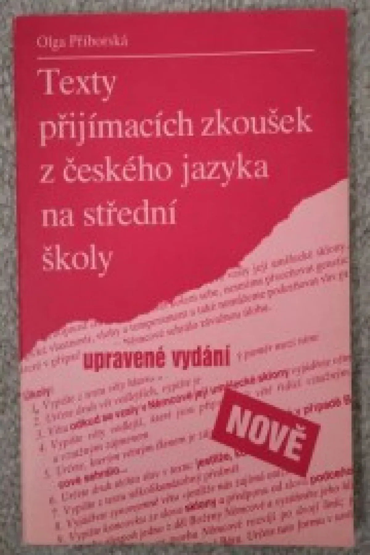 Texty přijímacích zkoušek z ČJ na střední školy