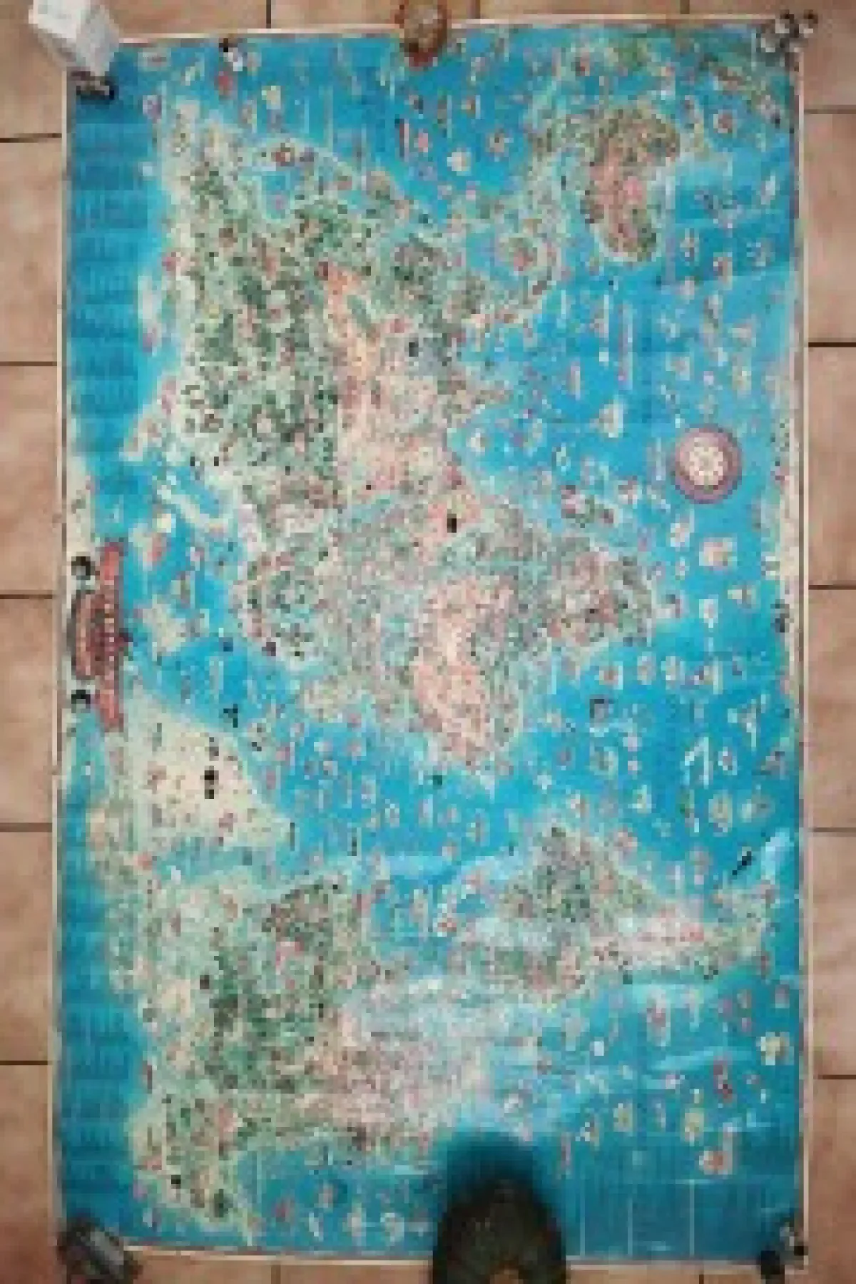 Velká dětská nástěnná mapa světa ve španělštině, 95x138 cm