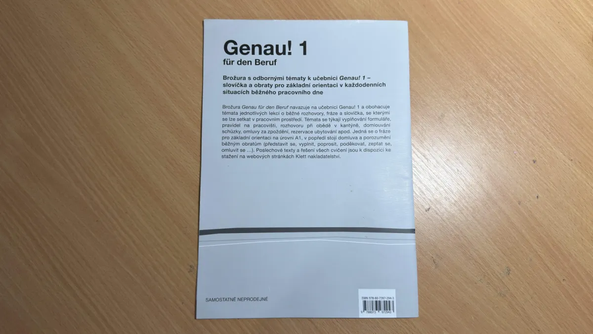 Genau 1 (Němčina pro SŠ) - Učebnice + CD + NOVÁ brožura, fotografie 4