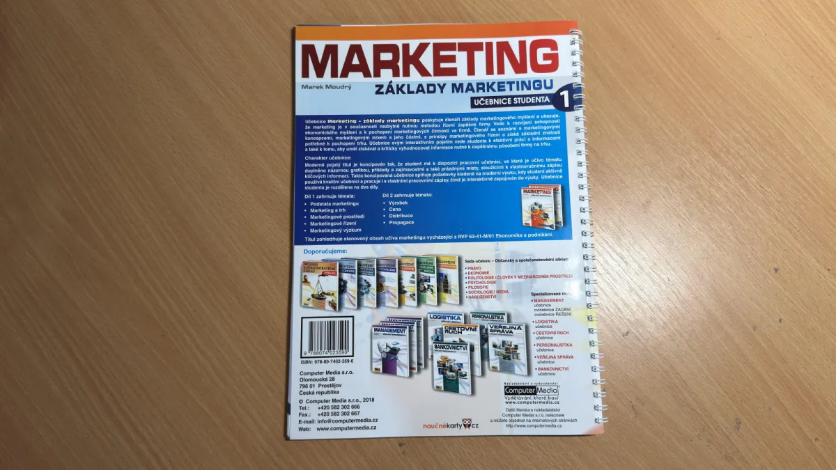 Marketing - Základy marketingu 1 Moudrý, uč. studenta - NOVÉ, fotografie 2