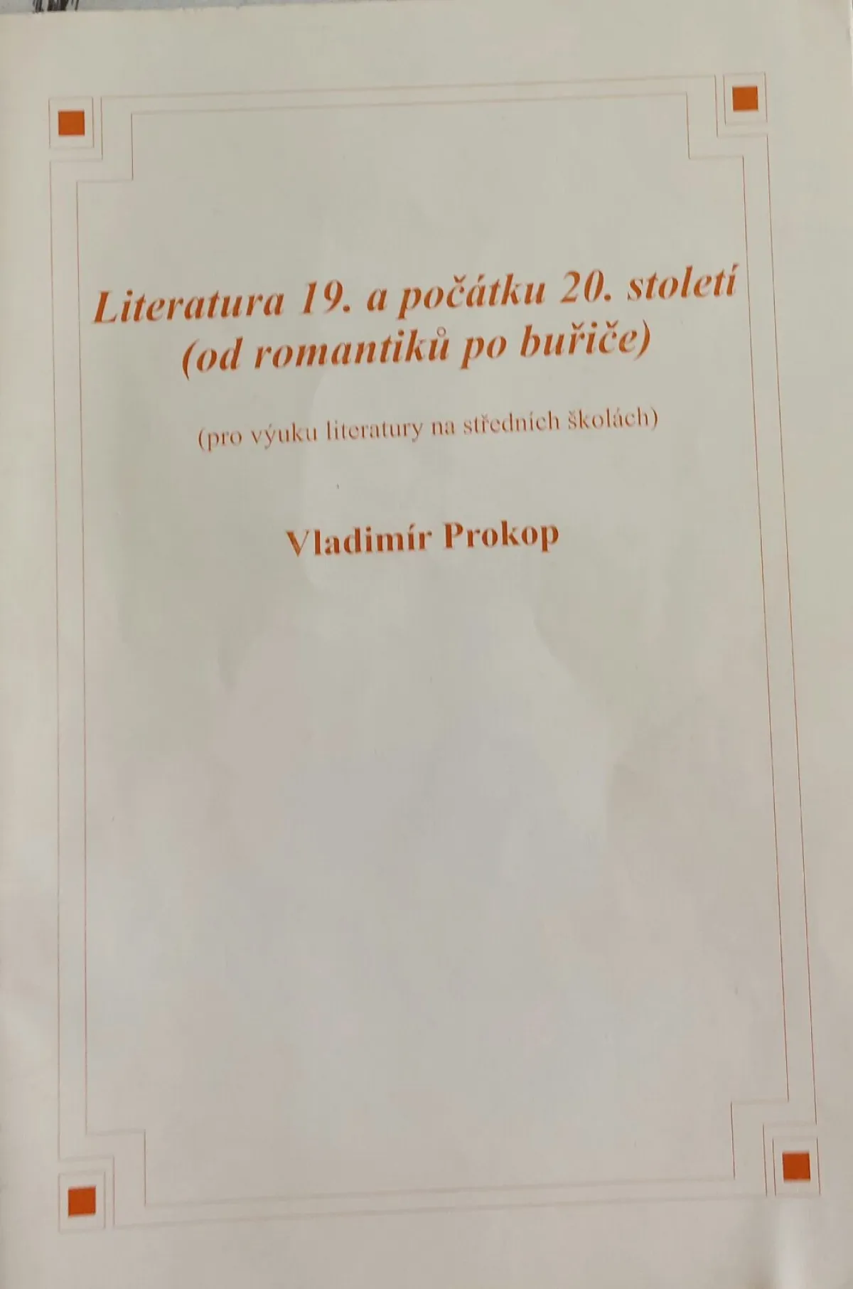 Literatura 19. a počátku 20. století