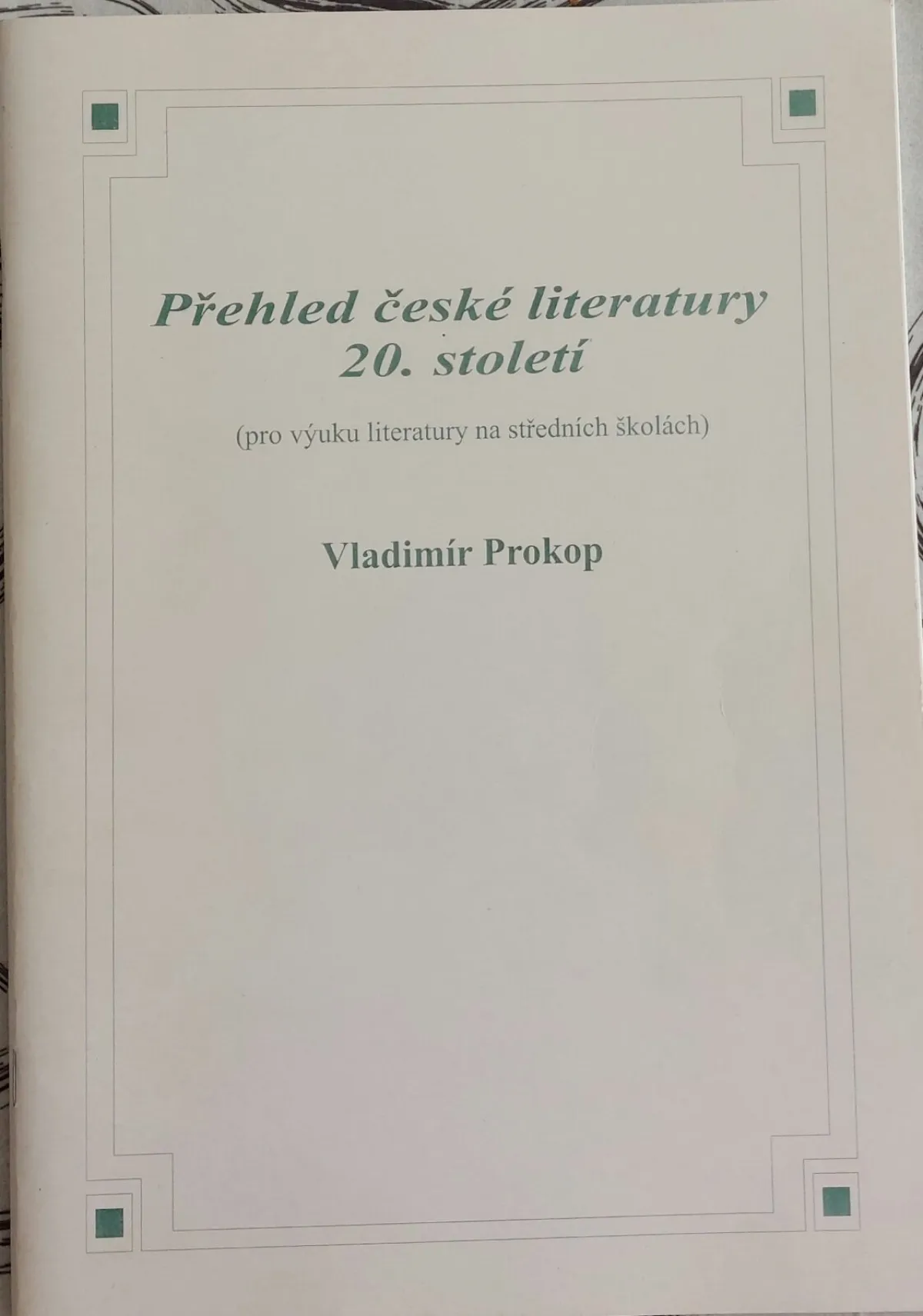 Přehled české literatury 20. století