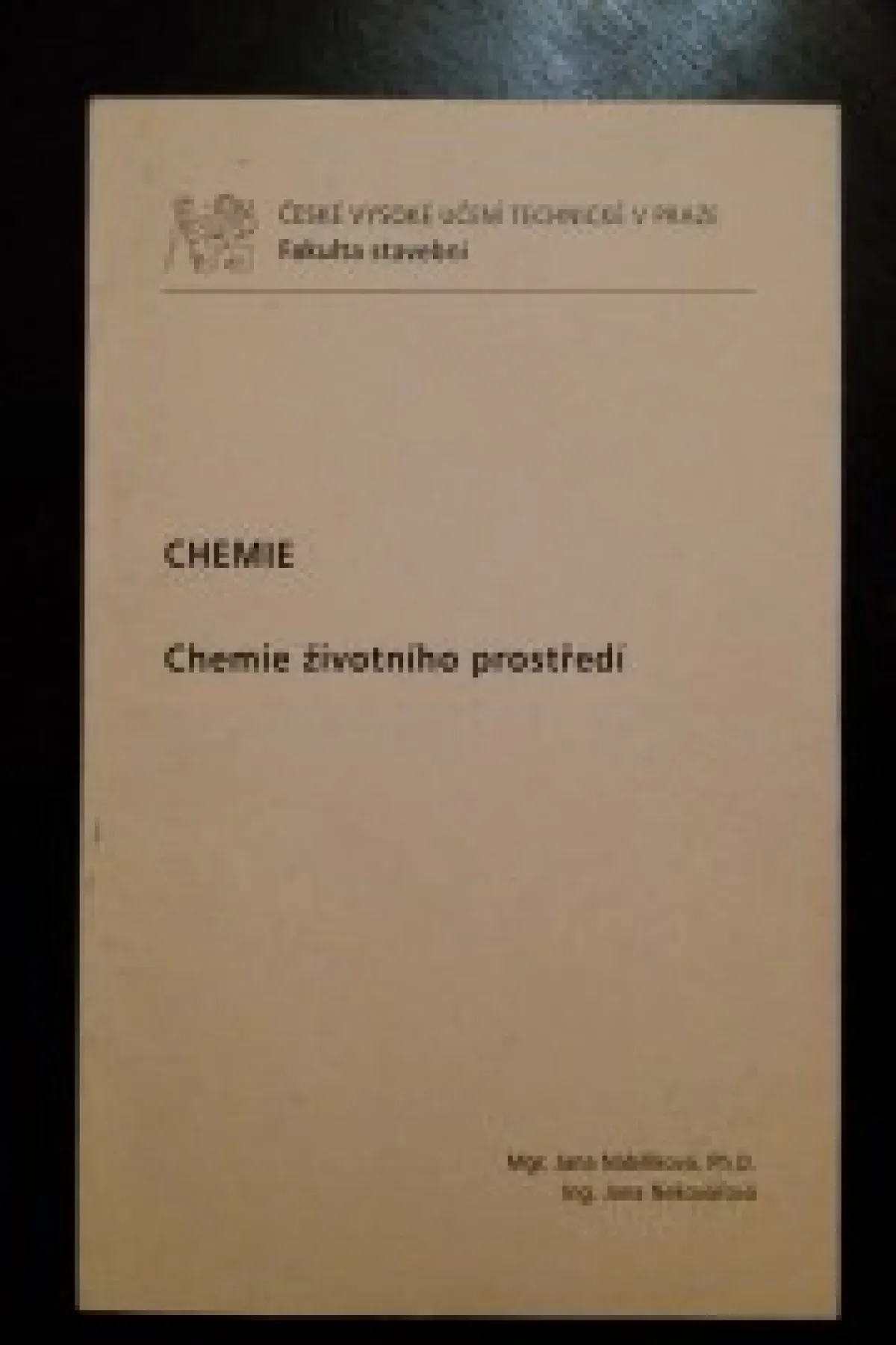Chemie: Chemie životního prostředí
