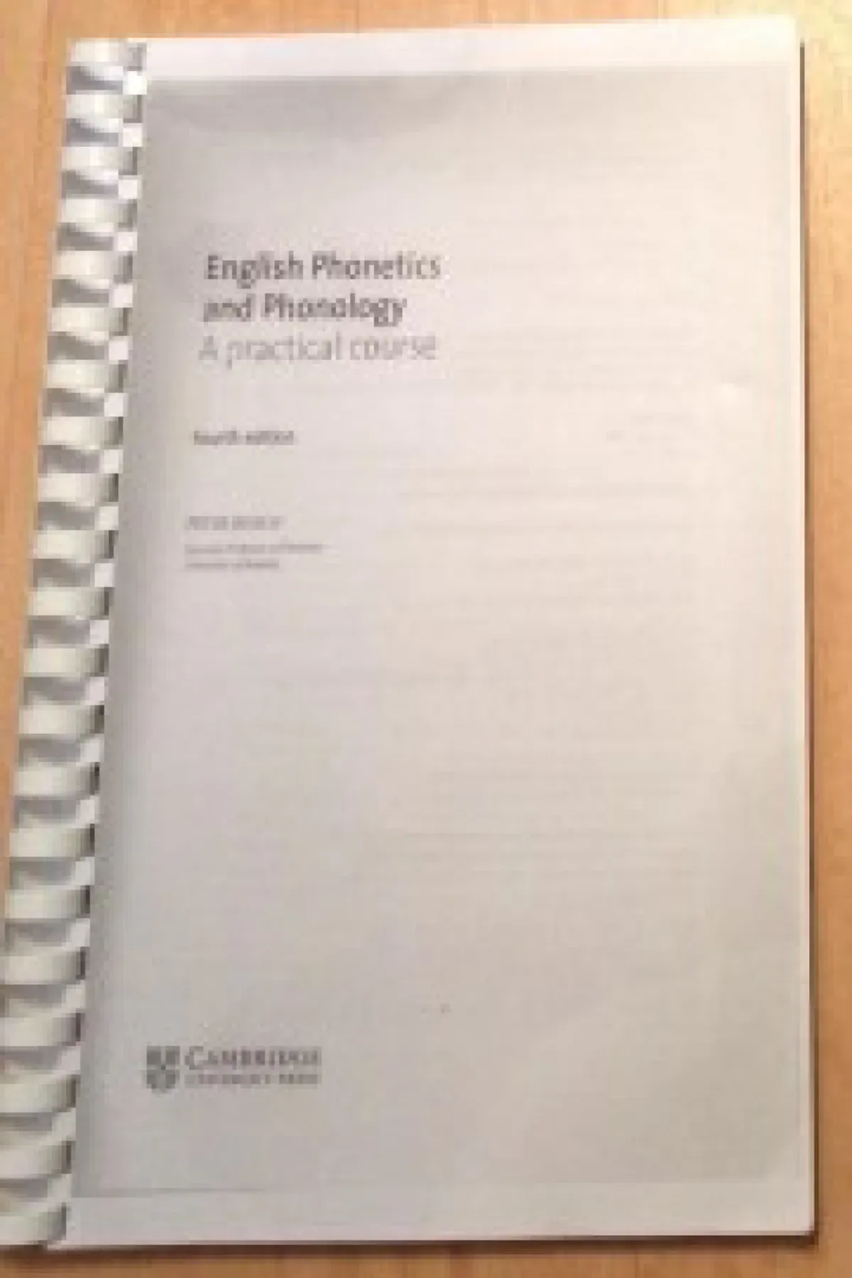 English Phonetics and Phonology, A Practical Course